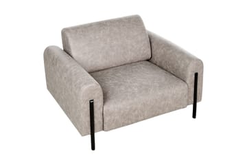 Fåtölj Askim - Ljusgrå, svart/Polyester - Möbler - Fåtölj & stolar - Fåtölj