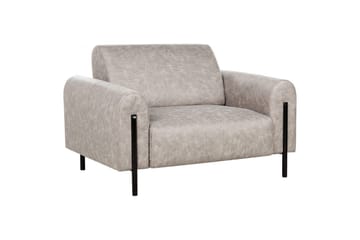 Fåtölj Askim - Ljusgrå, svart/Polyester - Möbler - Fåtölj & stolar - Fåtölj