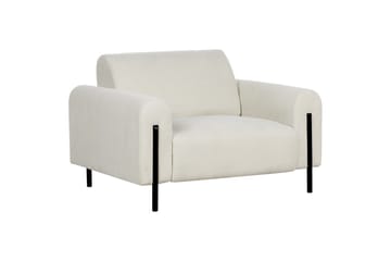 Fåtölj Askim - Off-white, Svart/Manchestertyg - Möbler - Fåtölj & stolar - Fåtölj