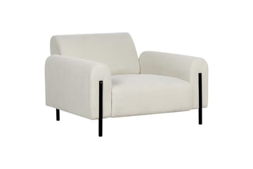 Fåtölj Askim - Off-white, Svart/Manchestertyg - Möbler - Fåtölj & stolar - Fåtölj