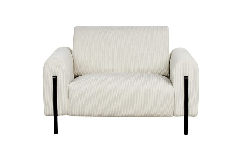 Fåtölj Askim - Off-white, Svart/Manchestertyg - Möbler - Fåtölj & stolar - Fåtölj