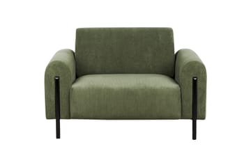 Fåtölj Askim - Olivgrön, Svart/Manchestertyg - Möbler - Fåtölj & stolar - Fåtölj