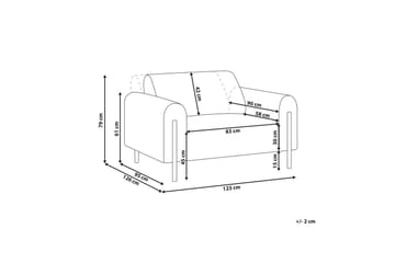 Fåtölj Askim - Vit, Svart/Bouclé - Möbler - Fåtölj & stolar - Fåtölj