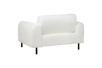 Fåtölj Askim - Vit, Svart/Bouclé - Möbler - Fåtölj & stolar - Fåtölj