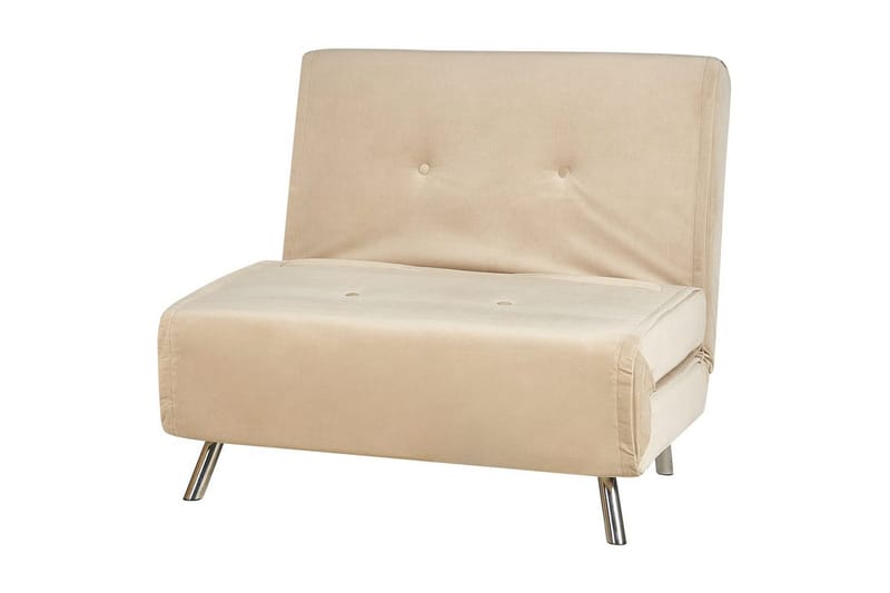 Bäddsoffa Farris - Beige, Silver - Möbler - Fåtölj & stolar - Fåtölj - Bäddfåtölj