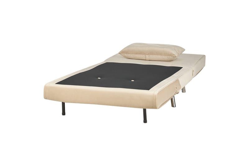 Bäddsoffa Farris - Beige, Silver - Möbler - Fåtölj & stolar - Fåtölj - Bäddfåtölj