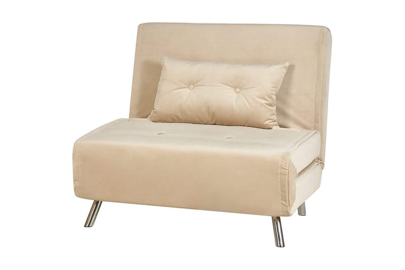 Bäddsoffa Farris - Beige, Silver - Möbler - Fåtölj & stolar - Fåtölj - Bäddfåtölj