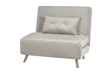 Bäddsoffa Farris - Grå, Silver - Möbler - Fåtölj & stolar - Fåtölj - Bäddfåtölj