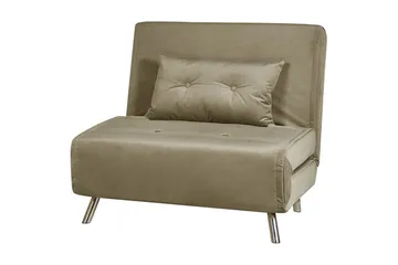 Bäddsoffa Farris - Grön, Silver - Möbler - Fåtölj & stolar - Fåtölj - Bäddfåtölj