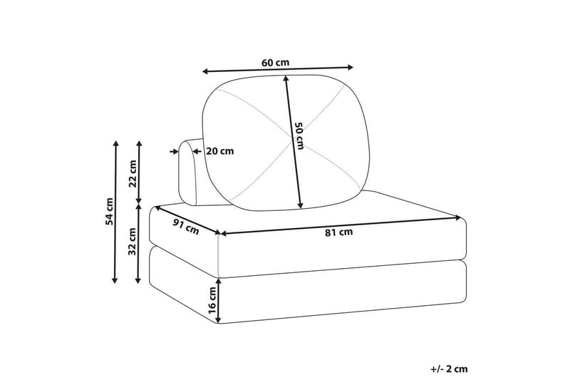 Bäddsoffa Olden - Beige/Polyester, 81x182 cm - Möbler - Fåtölj & stolar - Fåtölj - Bäddfåtölj