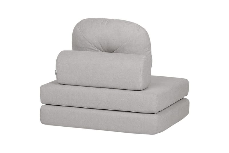 Bäddsoffa Olden - Grå/Polyester, 81x182 cm - Möbler - Fåtölj & stolar - Fåtölj - Bäddfåtölj