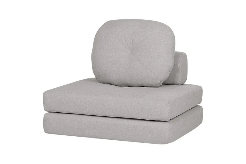 Bäddsoffa Olden - Grå/Polyester, 81x182 cm - Möbler - Fåtölj & stolar - Fåtölj - Bäddfåtölj