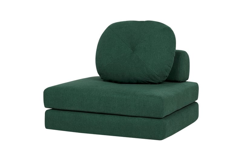 Bäddsoffa Olden - Grön/Polyester, 81x182 cm - Möbler - Fåtölj & stolar - Fåtölj - Bäddfåtölj