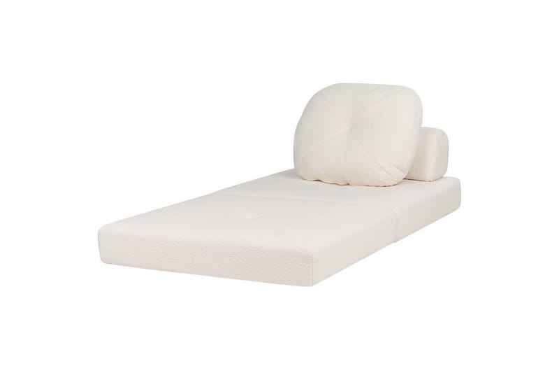 Bäddsoffa Olden - Vit/Bouclé, 81x182 cm - Möbler - Fåtölj & stolar - Fåtölj - Bäddfåtölj