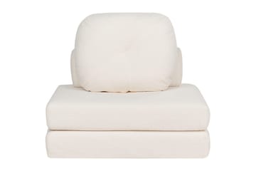 Bäddsoffa Olden - Vit/Bouclé, 81x182 cm - Möbler - Fåtölj & stolar - Fåtölj - Bäddfåtölj