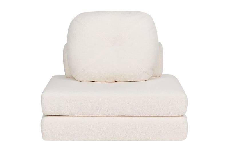 Bäddsoffa Olden - Vit/Bouclé, 81x182 cm - Möbler - Fåtölj & stolar - Fåtölj - Bäddfåtölj