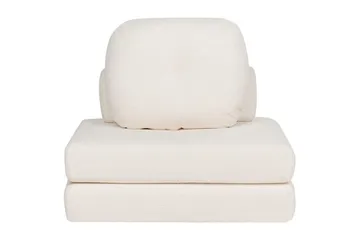 Bäddsoffa Olden - Vit/Bouclé, 81x182 cm - Möbler - Fåtölj & stolar - Fåtölj - Bäddfåtölj