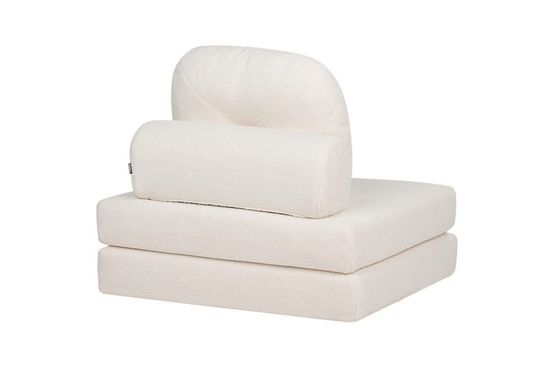 Bäddsoffa Olden - Vit/Bouclé, 81x182 cm - Möbler - Fåtölj & stolar - Fåtölj - Bäddfåtölj