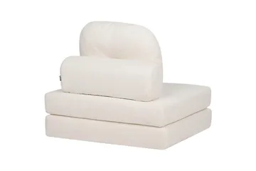 Bäddsoffa Olden - Vit/Bouclé, 81x182 cm - Möbler - Fåtölj & stolar - Fåtölj - Bäddfåtölj