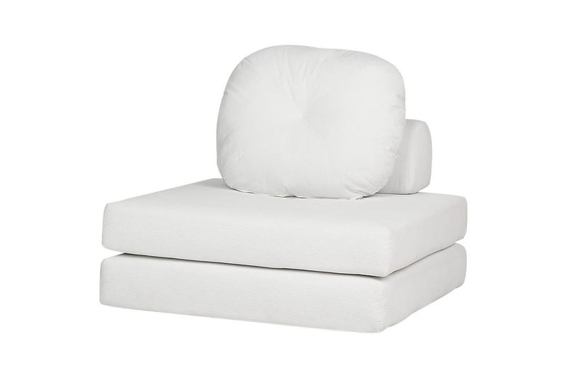 Bäddsoffa Olden - Vit/Manchestertyg, 81x182 cm - Möbler - Fåtölj & stolar - Fåtölj - Bäddfåtölj