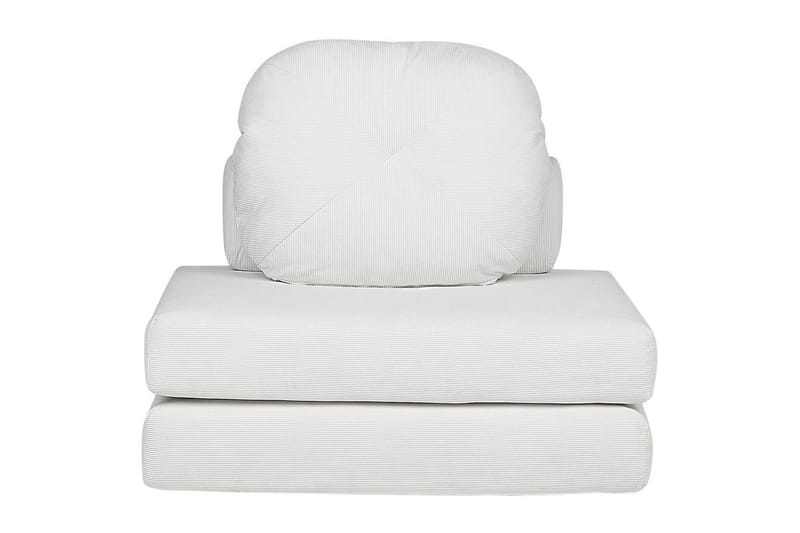 Bäddsoffa Olden - Vit/Manchestertyg, 81x182 cm - Möbler - Fåtölj & stolar - Fåtölj - Bäddfåtölj