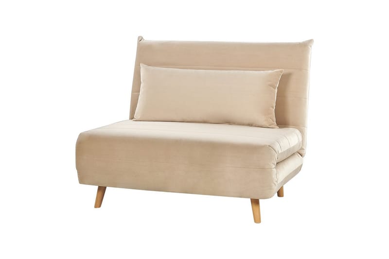 Bäddsoffa Setten - Beige, ljust trä - Möbler - Fåtölj & stolar - Fåtölj - Bäddfåtölj