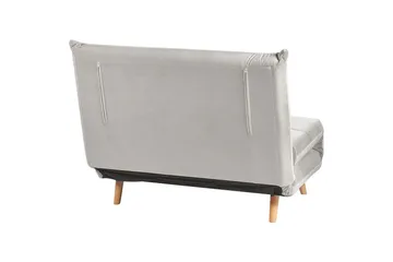 Bäddsoffa Setten - Grå, ljust trä - Möbler - Fåtölj & stolar - Fåtölj - Bäddfåtölj