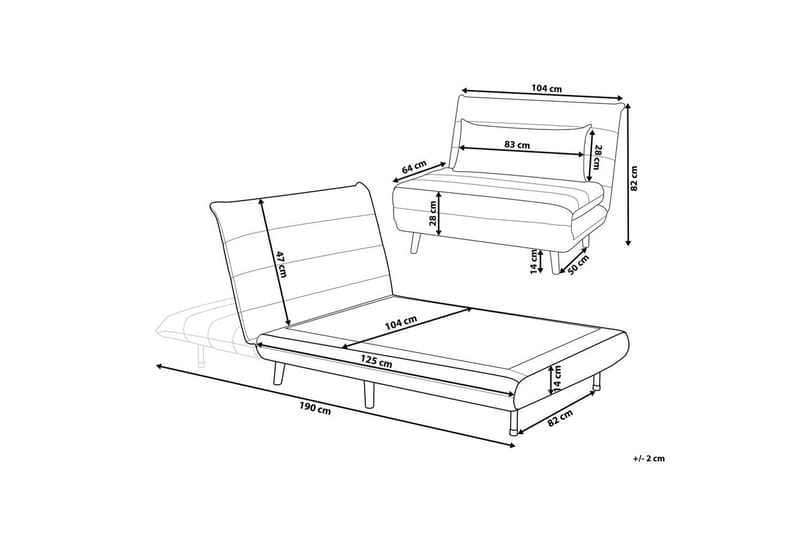 Bäddsoffa Setten - Vit, ljust trä - Möbler - Fåtölj & stolar - Fåtölj - Bäddfåtölj