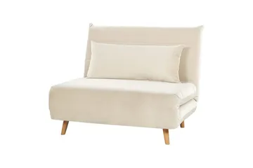 Bäddsoffa Setten - Vit, ljust trä - Möbler - Fåtölj & stolar - Fåtölj - Bäddfåtölj