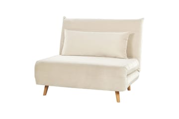 Bäddsoffa Setten - Vit, ljust trä - Möbler - Fåtölj & stolar - Fåtölj - Bäddfåtölj