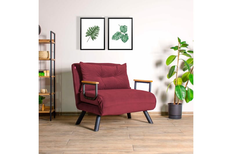 Alfredton Bäddfåtölj 175x60 cm, Röd