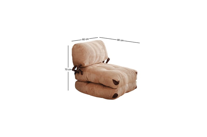 Bäddfåtölj Fold - Camel - Möbler - Fåtölj & stolar - Fåtölj - Bäddfåtölj