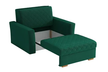 Bensbyn Bäddfåtölj Rutmönster - Svart - Möbler - Fåtölj & stolar - Fåtölj - Bäddfåtölj