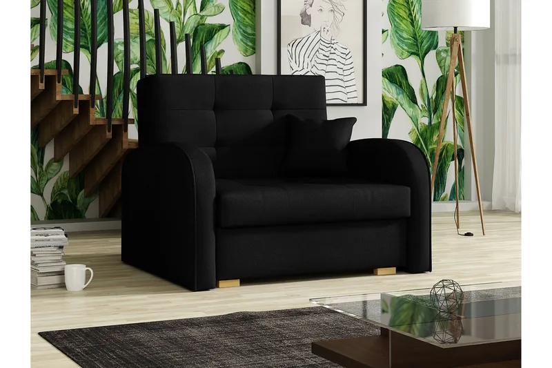 Bensbyn Bäddfåtölj - Svart - Möbler - Fåtölj & stolar - Fåtölj - Bäddfåtölj