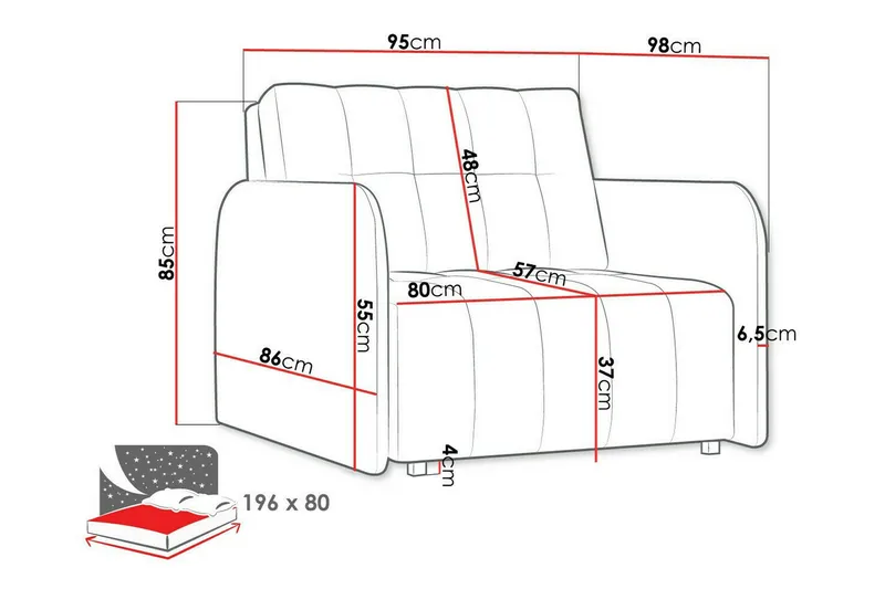Denegal Bäddfåtölj Brown - Möbler - Fåtölj & stolar - Fåtölj - Bäddfåtölj