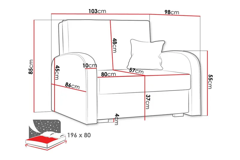 Denegal Bäddfåtölj - Brun - Möbler - Fåtölj & stolar - Fåtölj - Bäddfåtölj
