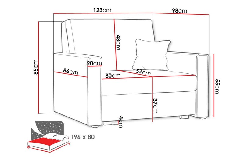 Denegal Bäddfåtölj Dark blue - Möbler - Fåtölj & stolar - Fåtölj - Bäddfåtölj