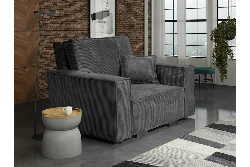 Denegal Bäddfåtölj Dark grey - Möbler - Fåtölj & stolar - Fåtölj - Bäddfåtölj