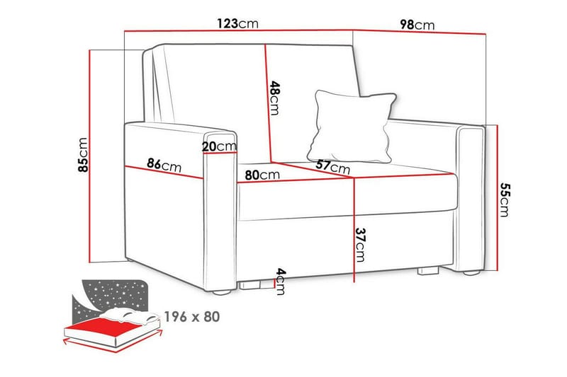 Denegal Bäddfåtölj Light grey/Dark grey - Möbler - Fåtölj & stolar - Fåtölj - Bäddfåtölj