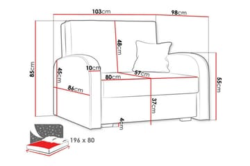 Denegal Bäddfåtölj Light pink - Möbler - Fåtölj & stolar - Fåtölj - Bäddfåtölj