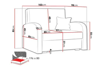 Denegal Bäddfåtölj Ljusgrå - Möbler - Fåtölj & stolar - Fåtölj - Bäddfåtölj