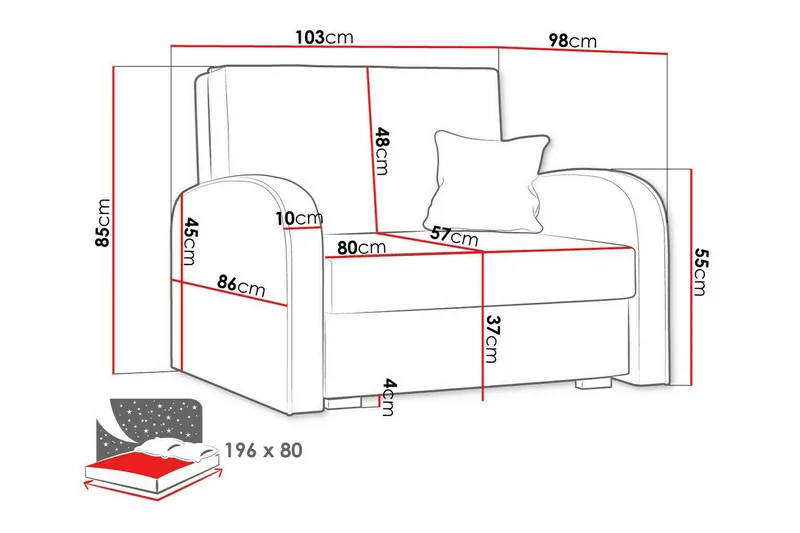 Denegal Bäddfåtölj Ljusgrå - Möbler - Fåtölj & stolar - Fåtölj - Bäddfåtölj