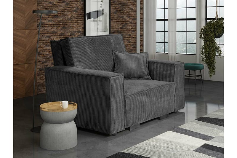 Denegal Bäddfåtölj NO_BRAND Dark grey - Möbler - Fåtölj & stolar - Fåtölj - Bäddfåtölj