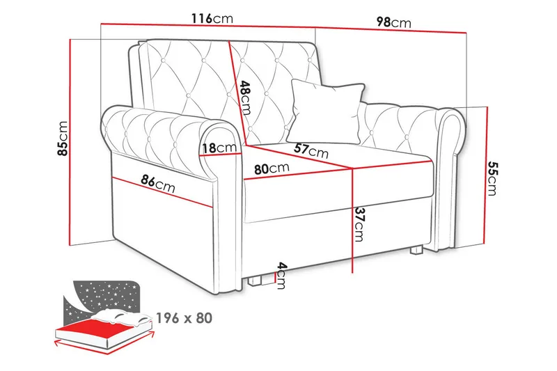 Denegal Bäddfåtölj - Möbler - Fåtölj & stolar - Fåtölj - Bäddfåtölj