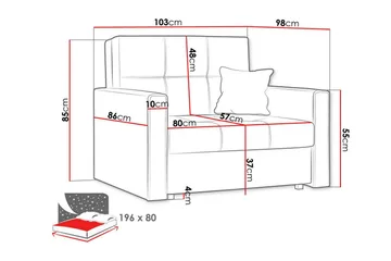 Denegal Bäddfåtölj - Möbler - Fåtölj & stolar - Fåtölj - Bäddfåtölj
