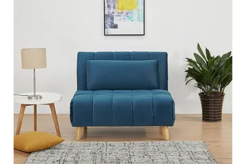 Douvrin Bäddfåtölj - Sammet/Blå/Natur - Möbler - Fåtölj & stolar - Fåtölj - Bäddfåtölj