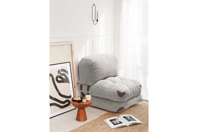 Fold Teddy Bäddfåtölj Grå, Grå