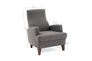 Balcabe Fåtölj - Mörkgrå - Möbler - Fåtölj & stolar - Fåtölj