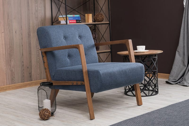 Barrion Fåtölj med Armstöd - Blå - Möbler - Fåtölj & stolar - Fåtölj