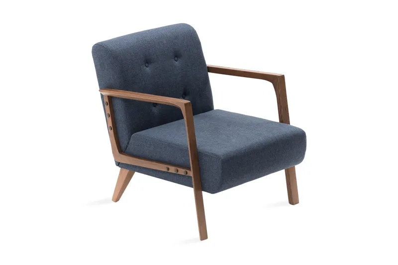 Barrion Fåtölj med Armstöd, Blå